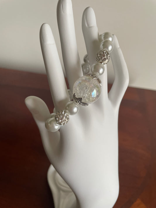 Beaded White Bracelet